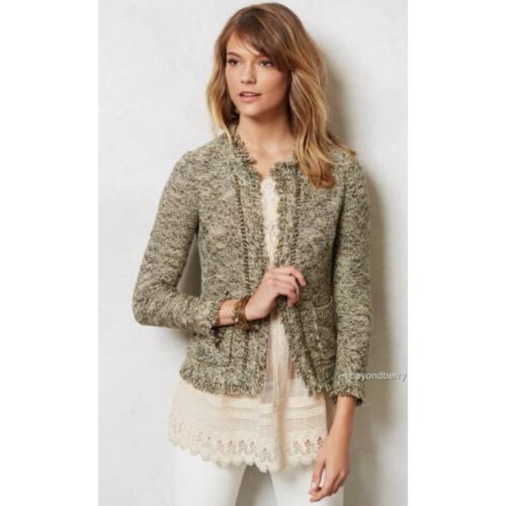 Anthropologie Angel Of The North Fringed Cardigan